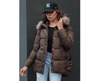 Dámská zimní bunda s kapucí STELLAR kávová Karamelová, XXL