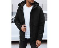 Pánská zimní bunda s odepínací kapucí černá Černá, XL