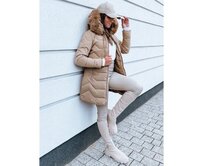 Dámská prošívaná zimní bunda CAPELLA béžová Béžová, XL