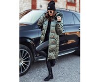 Dámská zimní bunda ULTRAWAY prošívaná s kapucí zelená Zelená, S