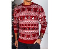 Pánský vánoční svetr HOLLY červený Červená, XXL