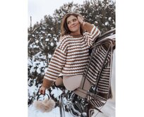 Dámský svetr nadměrné velikosti DRACO camel Karamelová, Univerzální