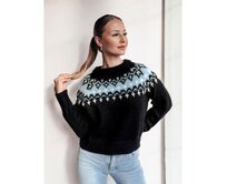 Dámský svetr jedné velikosti SKADOVA černý Černá, Univerzální
