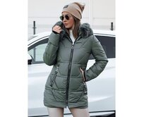 Dámská zimní bunda s kapucí KRISTA zelená Zelená, S