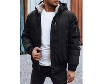 Pánská zimní bunda s odepínací kapucí černá Černá, XXL/54