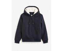 Bunda sherpa s kapucí Fuhoodie Modrá, S
