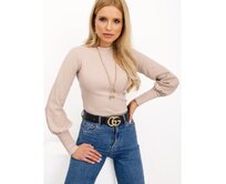 Dámská halenka Lauren RUE PARIS světle modrá Béžová, XL