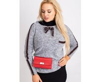 Dámská halenka plus size DIAZ šedá Šedá, one size XL/2XL