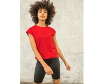 Dámské tričko Keira FOR FITNESS červené Červená, S