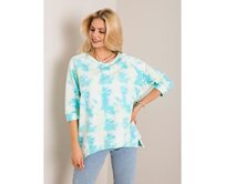 Dámská mikina Katherine RUE PARIS modro-žlutá Světle modrá, M