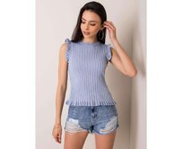 Dámská halenka Penny RUE PARIS modrá Světle modrá, one size S/M