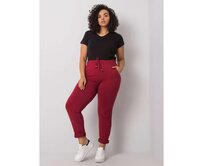 Dámské tepláky plus size ALVA bordó Kaštanová, 2XL