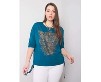 Dámská halenka plus size DARREN mořsky modrá Mořská, S/M
