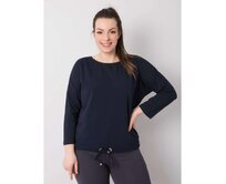 Dámská halenka bavlněná plus size SANDY modrá Námořnická modrá, 2XL