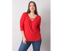 Dámská halenka plus size MARIEL červená Červená, 3XL