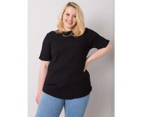 Dámská halenka plus size pruhovaná STELLA černá Černá, XL