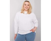 Dámská mikina s kapucí plus size HARMONY bílá Bílá, 2XL