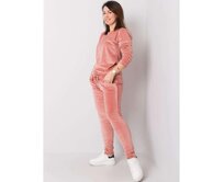 Dámský set velurový plus size JEANNE růžový Růžová, 2XL