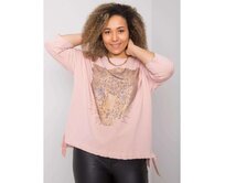 Dámská halenka plus size DARREN růžová Růžová, S/M