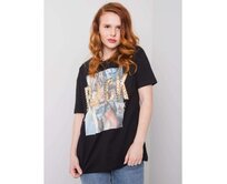 Dámské tričko s aplikacemi XANTHE černé Černá, L