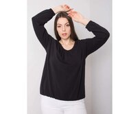 Dámská halenka plus size s dlouhým rukávem HAILEY černá Černá, XL