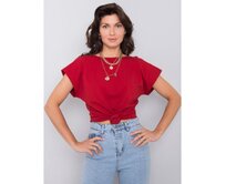 Dámská halenka s volánky LEANNE vínová červená Kaštanová, Univerzální