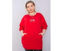 Dámská halenka plus size MESSINA červená Červená, Univerzální