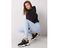 Dámské legíny žebrované SANJA světle modré Světle modrá, L