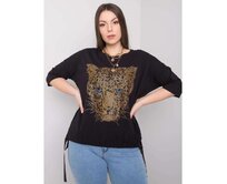 Dámská halenka plus size DARREN černá Černá, S/M