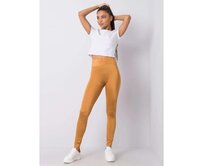 Dámské legíny Bernardita RUE PARIS zlaté Žlutá, S