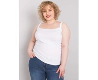 Dámský top plus size bavlněný SCARLETTE bílý Bílá, XL