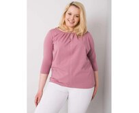 Dámská halenka plus size z bavlny JODIE růžová Růžová, XL