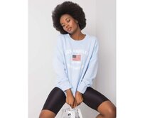 Dámská mikina s potiskem Loretta RUE PARIS světle modrá Světle modrá, L/XL