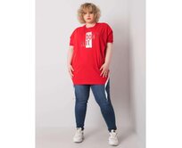 Dámská halenka plus size CLARE červená Červená, Univerzální