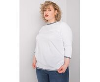 Dámská halenka plus size PEARL bílá Bílá, XL