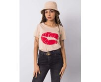 Dámské tričko s potiskem Tiziana OCH BELLA béžové Béžová, XL