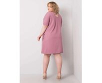 Dámské šaty plus size BELLAMY růžové Růžová, XL