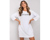 Dámské šaty s potiskem RAINA bílé Bílá, S