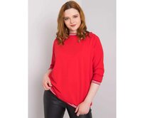 Dámská halenka plus size bavlněná PEARL červená Červená, XL