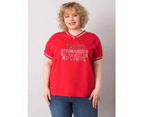 Dámská halenka plus size BILLI červená Červená, Univerzální