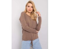 Dámská halenka CARLA hnědá Hnědá, XL