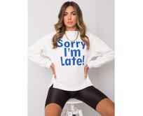 Dámská mikina s textem KAILLE ecru-modrá Ecru, M