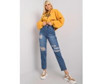 Dámské džíny s dírami fit Odette RUE PARIS modré Modrá, 42