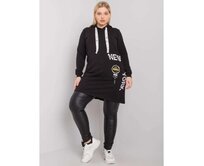 Dámská tunika s kapucí plus size ASHFORD černá Černá, Univerzální