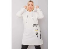 Dámská tunika s kapucí plus size ASHFORD ecru Ecru, Univerzální