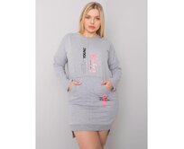 Dámské šaty plus size AKIRA šedé Šedá, Univerzální