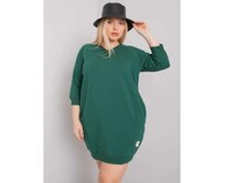 Dámské šaty Karissa bavlněné plus size tmavě zelené Tmavě zelená, Univerzální