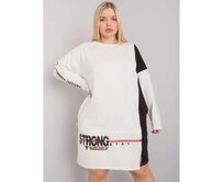 Dámská tunika bavlněná plus size ELEASHA ecru Ecru, Univerzální