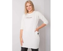 Dámské šaty s kapsami plus size SEREIA ecru Ecru, Univerzální