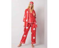 Dámská souprava noční s třpytkami HIGI červená Červená, XL